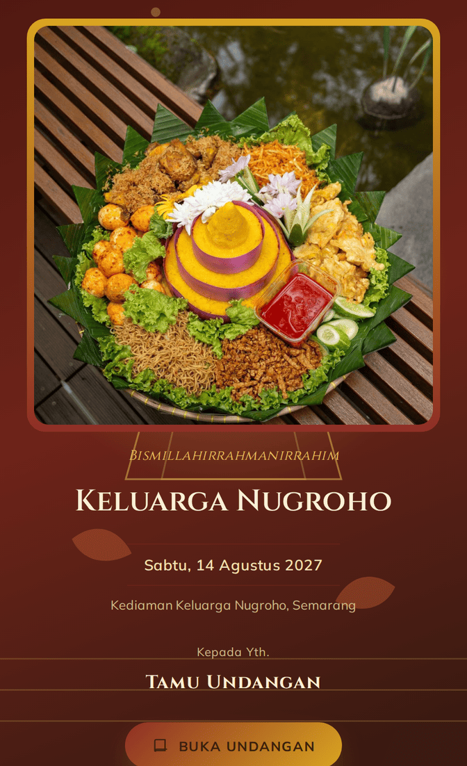 Template undangan digital Gunungan Syukur