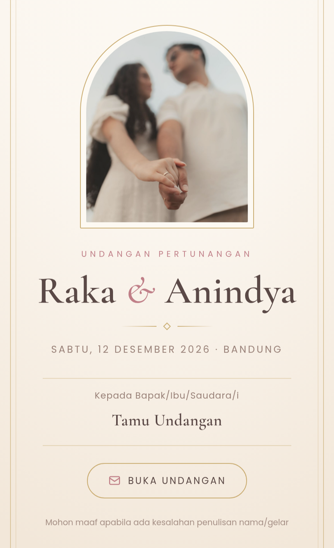 Template undangan digital Janji Suci