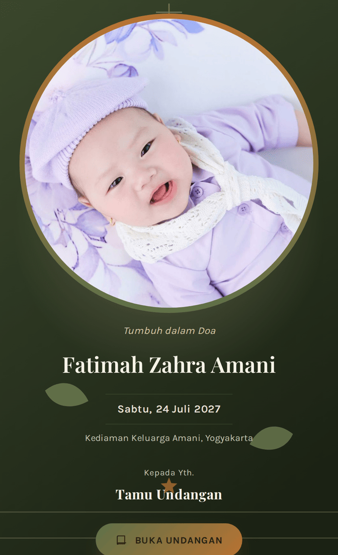 Template undangan digital Kebun Zaitun