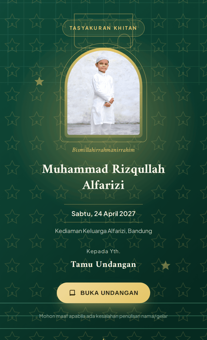 Template undangan digital Kubah Zamrud