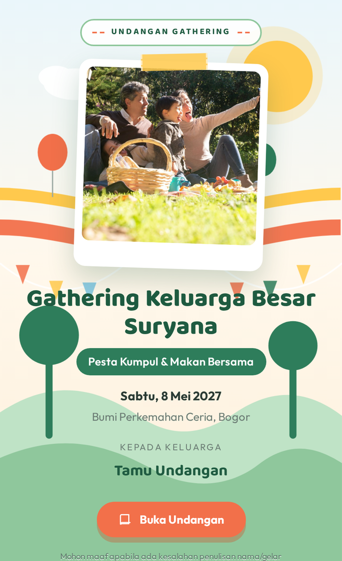 Template undangan digital Pesta Kumpul