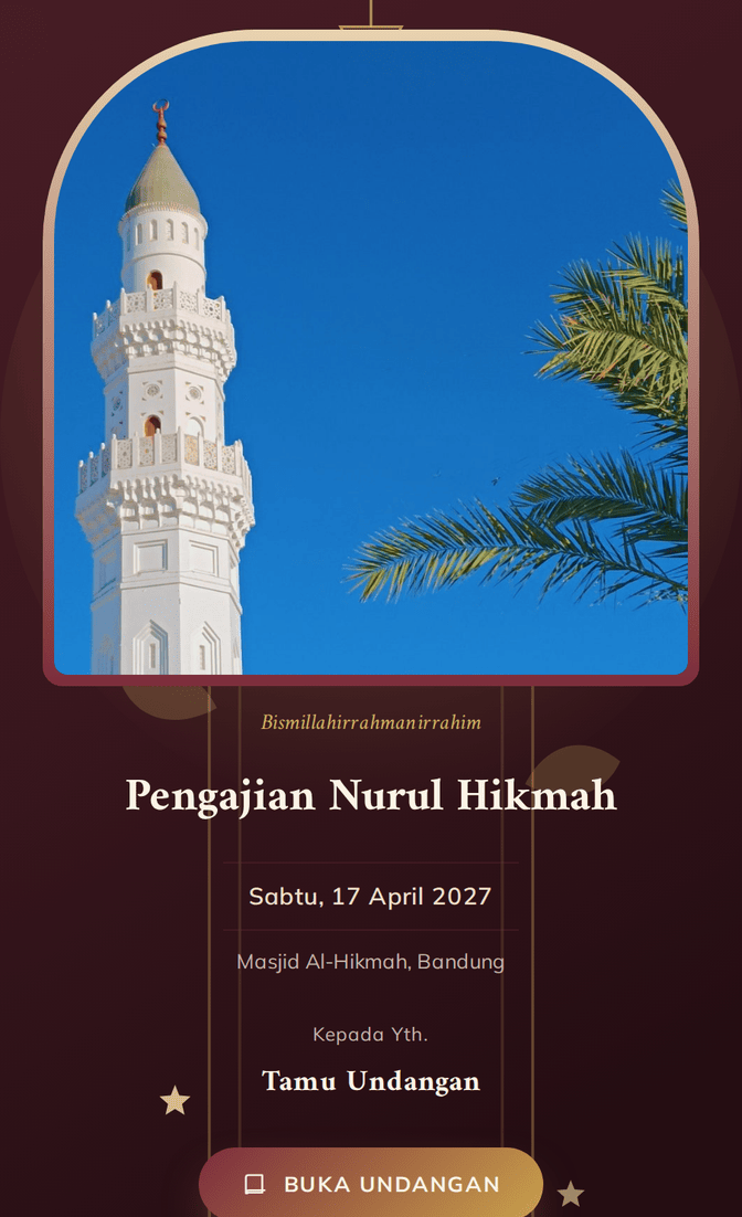 Template undangan digital Serambi Nur