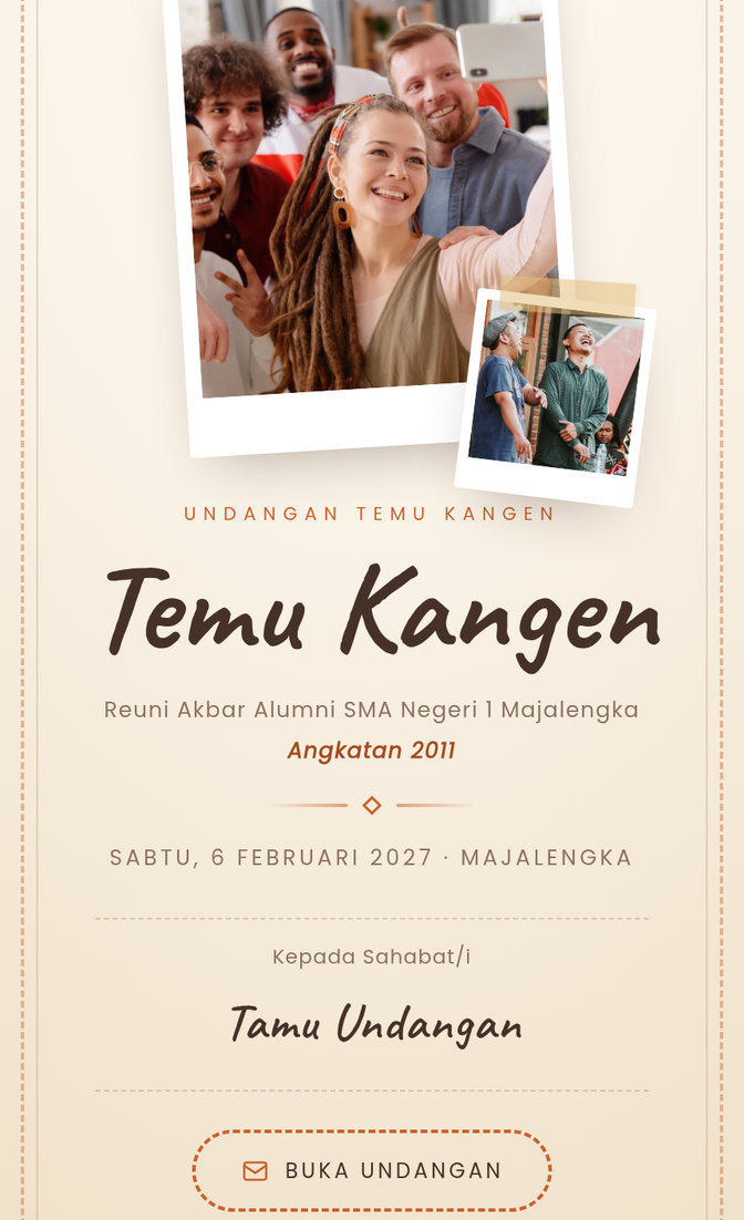 Template undangan digital Temu Kangen